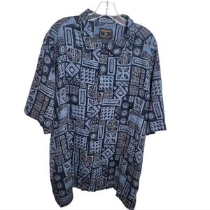 Woolrich men's button down midnight tiki short sleeve outdoors shirt size XL